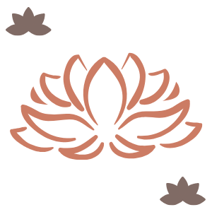 one big lotus flower and two small purpose lotus flowers