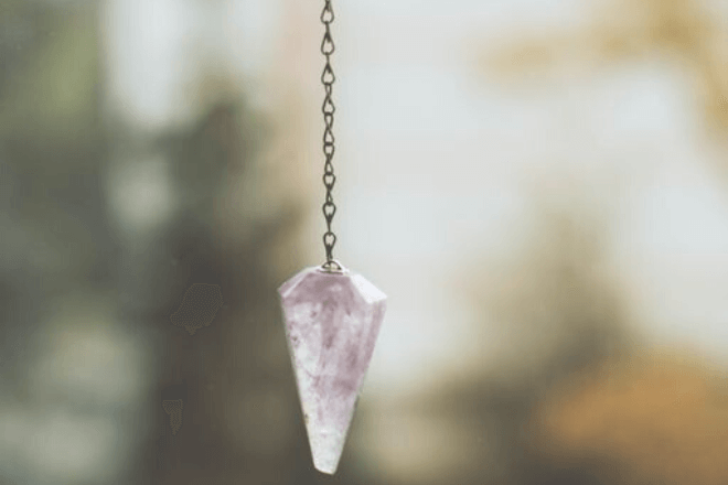 a dangling crystal