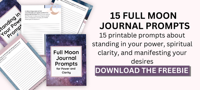 waning moon journal prompts printable mockup