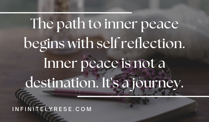 quote about inner peace being a journey