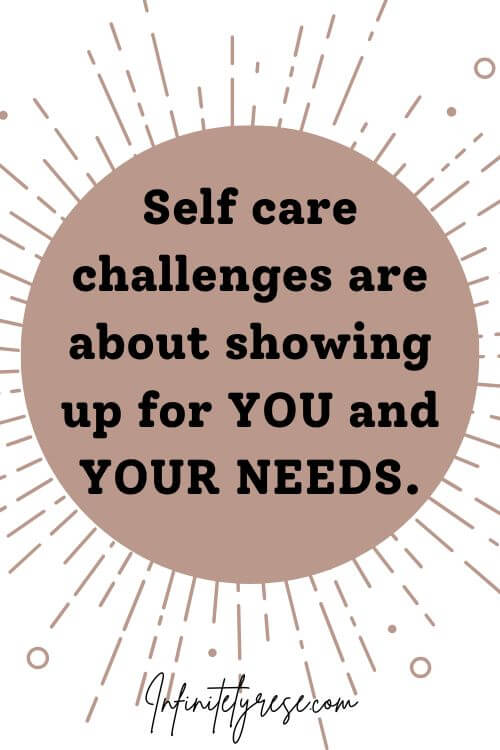 a quote about self care challenges being for you