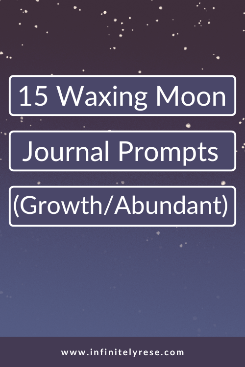 journal prompts for the waxing moon