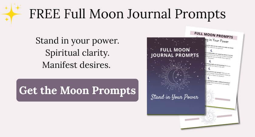 full moon journal prompts banner download