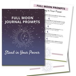 full moon journal prompts digital mockup