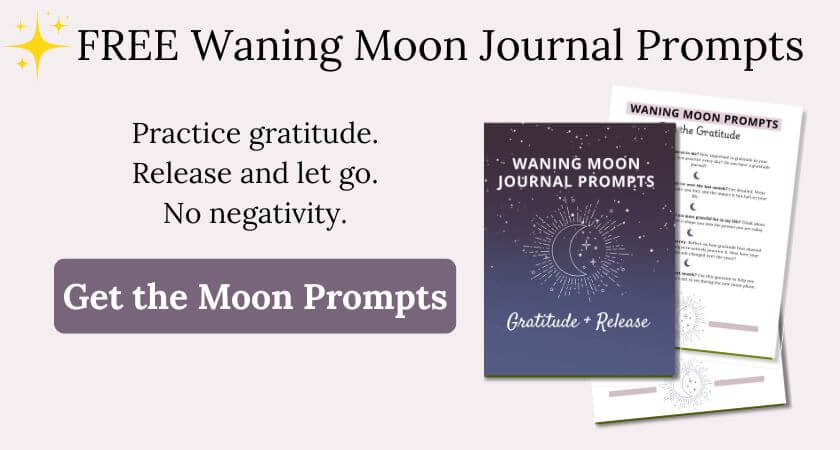 waning moon journal prompts banner download