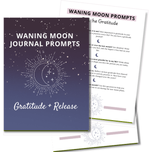 waning moon journal prompts digital mockup
