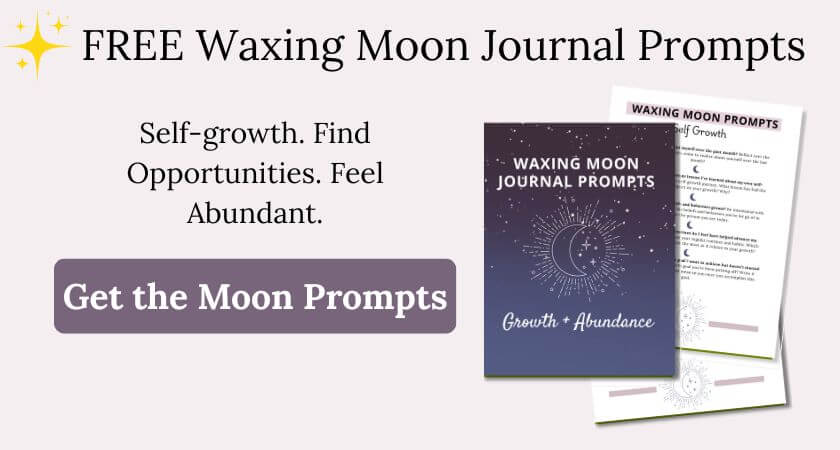 waxing moon journal prompts banner download