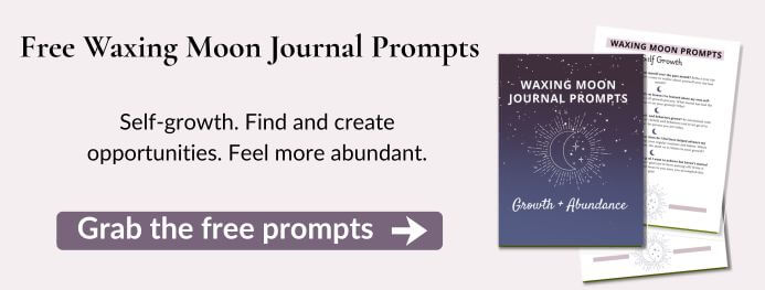 Free waxing moon prompts call out banner and product mock up